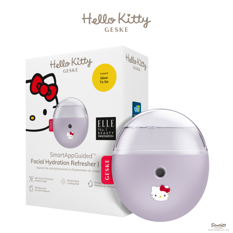 Електронний освіжувач для зволоження обличчя GESKE Facial Hydration Refresher 4 в 1 by Hello Kitty purple