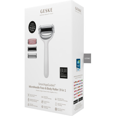 Ролер для голкової мезотерапії обличчя та тіла GESKE MicroNeedle Face&Body Roller white
