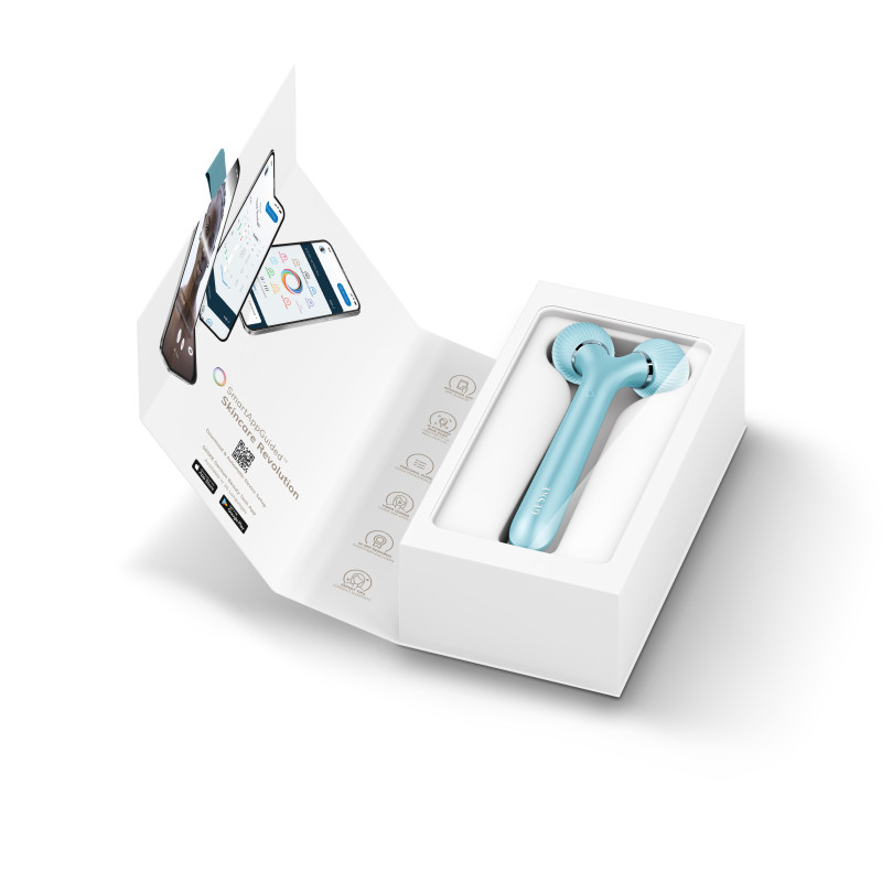 Електронний ультразвуковий ролик для обличчя GESKE Sonic Facial Roller 4 в 1 turquoise
