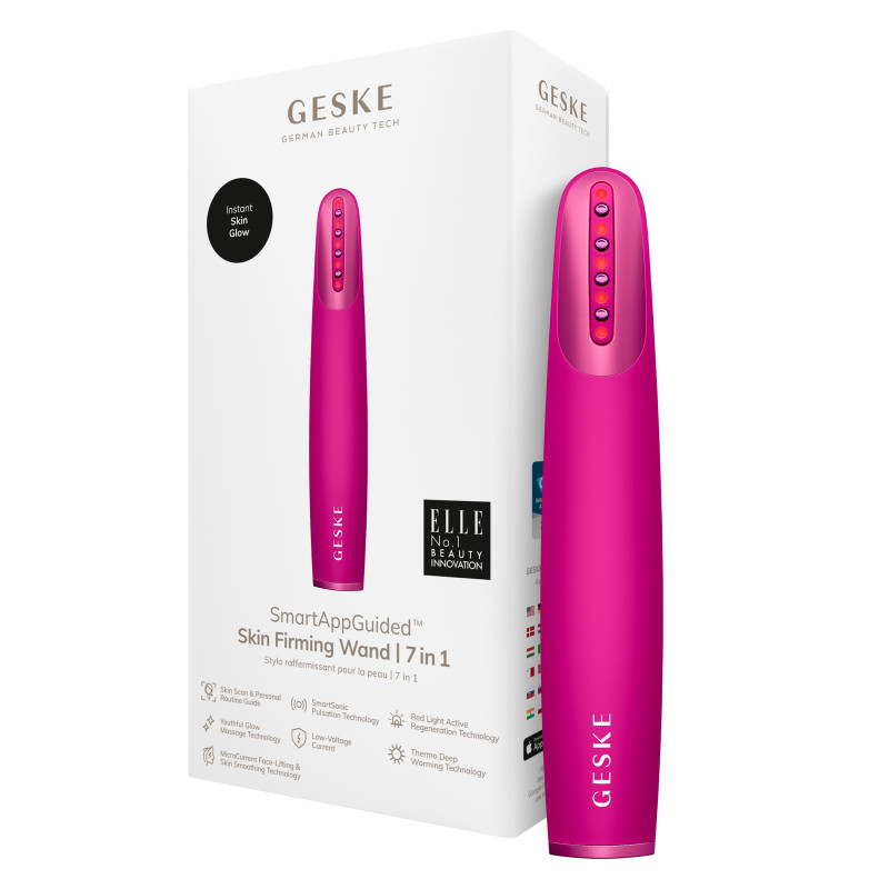Пристрій для зміцнення і тонізації шкіри обличчя GESKE Skin Firming Wand 7 в 1 magenta