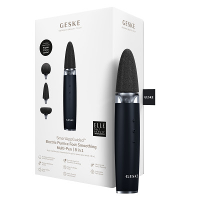 Шліфувальна пилка для стоп з додатковими насадками GESKE Electric Pumice Foot Smoothing Multi-Pen 8 в 1 black