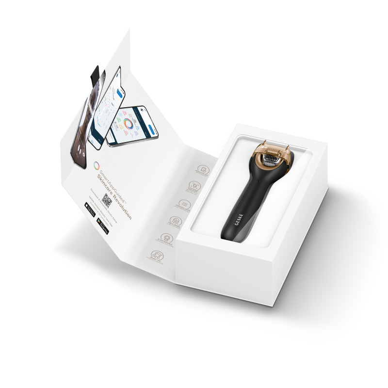 Електронний ролер для обличчя з мікроголками GESKE MicroNeedle Face Roller gray