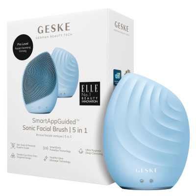 Електронна ультразвукова щітка для обличчя GESKE Sonic Facial Brush 5 в 1 aquamarine