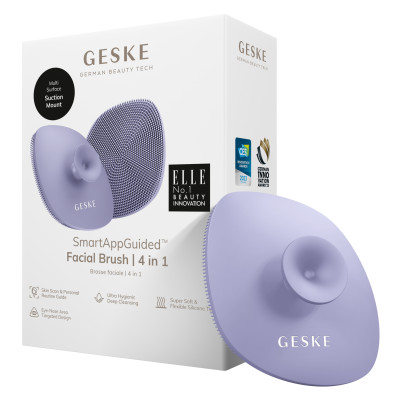 Щітка для обличчя GESKE Facial Brush 4 в 1 з тримачем purple