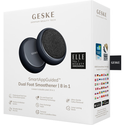 Набір для догляду за стопами GESKE Dual Foot Smoothener 8 в 1 black