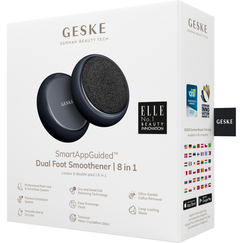 Набір для догляду за стопами GESKE Dual Foot Smoothener 8 в 1 black