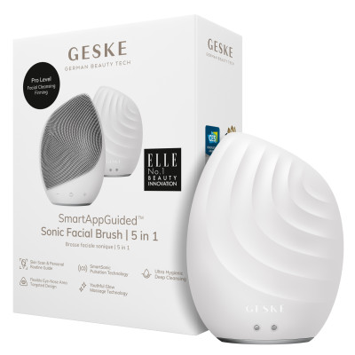 Електронна ультразвукова щітка для обличчя GESKE Sonic Facial Brush 5 в 1 white