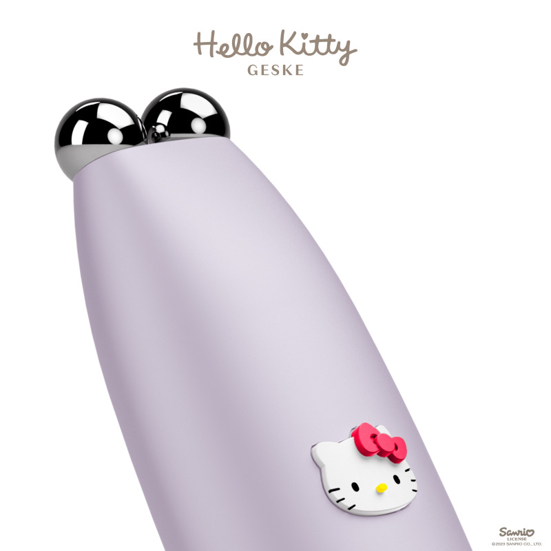 Мікрострумова ручка для підтяжки обличчя GESKE MicroCurrent Face-Lift Pen by Hello Kitty purple