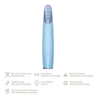 Пристрій для зміцнення і тонізації шкіри обличчя GESKE Skin Firming Wand aquamarine