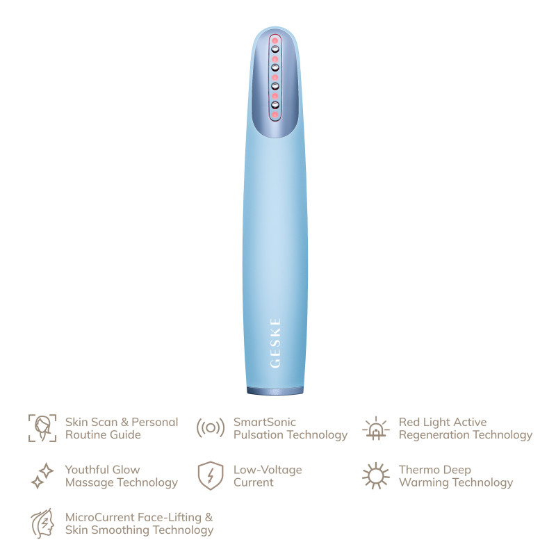 Пристрій для зміцнення і тонізації шкіри обличчя GESKE Skin Firming Wand aquamarine