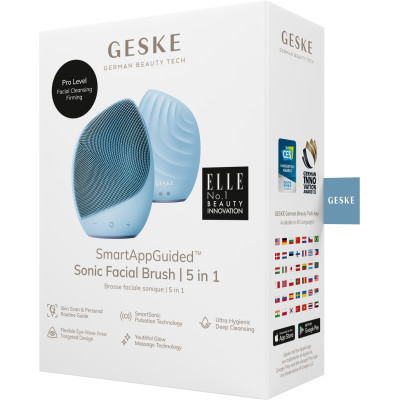 Електронна ультразвукова щітка для обличчя GESKE Sonic Facial Brush 5 в 1 aquamarine