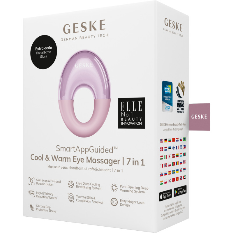 Масажер для очей GESKE Cool&Warm Eye Massager 7 в 1 pink