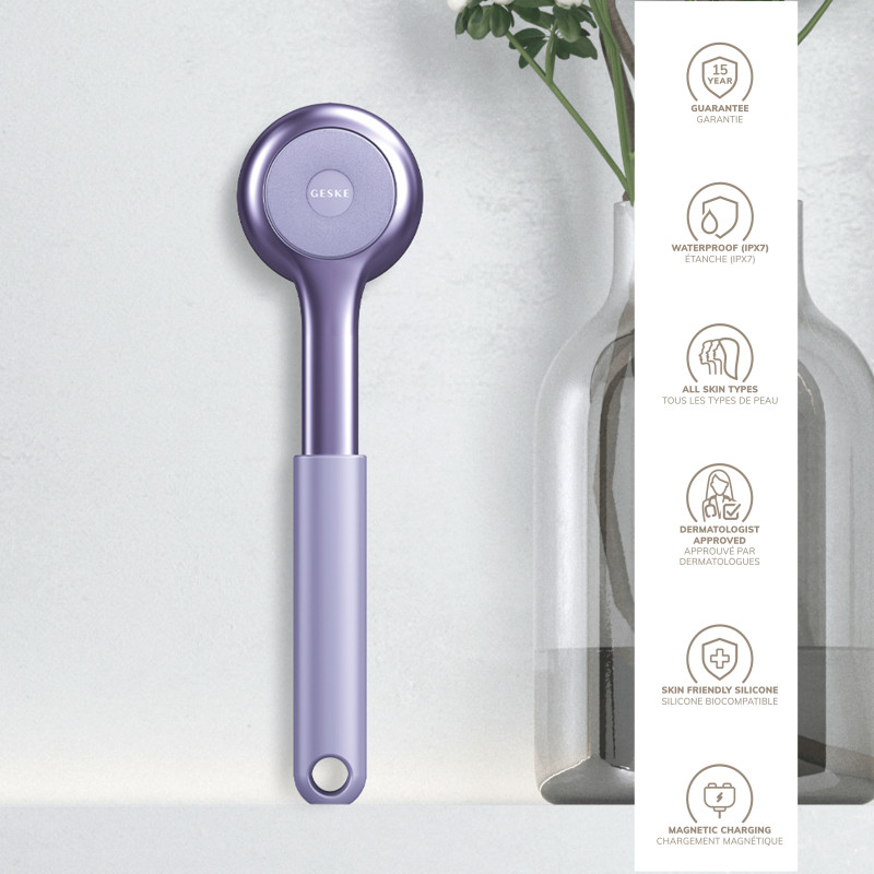 Ультразвукова щітка для всього тіла GESKE Sonic Full-Body Brush&Intensive Exfoliator purple