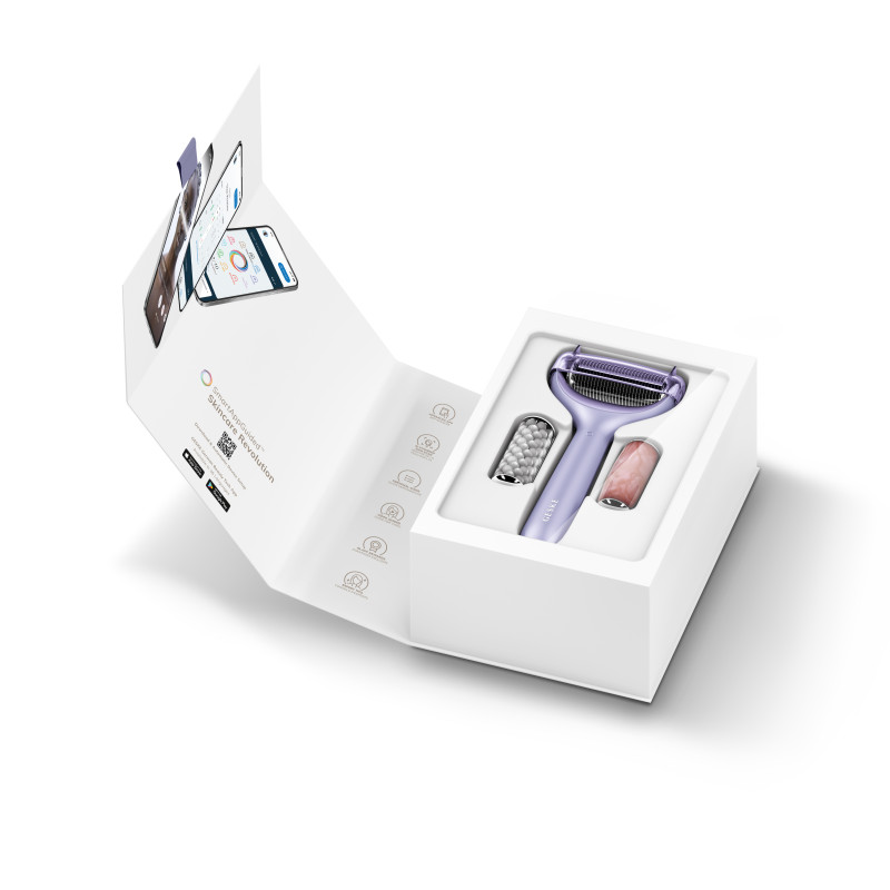 Ролер для голкової мезотерапії обличчя та тіла GESKE MicroNeedle Face&Body Roller 9 в 1 purple