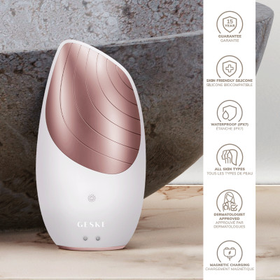 Електронна звукова термощітка для обличчя GESKE Sonic Thermo Facial Brush 6 в 1 starlight
