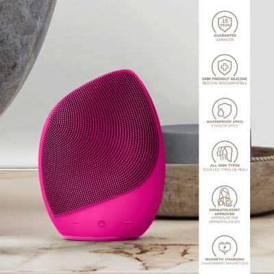Електронна ультразвукова щітка для обличчя GESKE Sonic Facial Brush 5 в 1 magenta