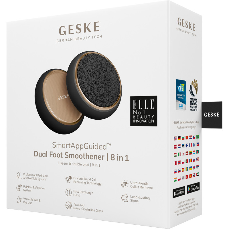 Набір для догляду за стопами GESKE Dual Foot Smoothener 8 в 1 gray