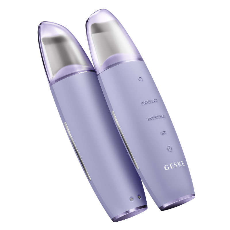 Мікрострумовий скрабер для шкіри та усунення чорних точок GESKE MicroCurrent Skin Scrubber&Blackhead Remover 9 в 1 purple