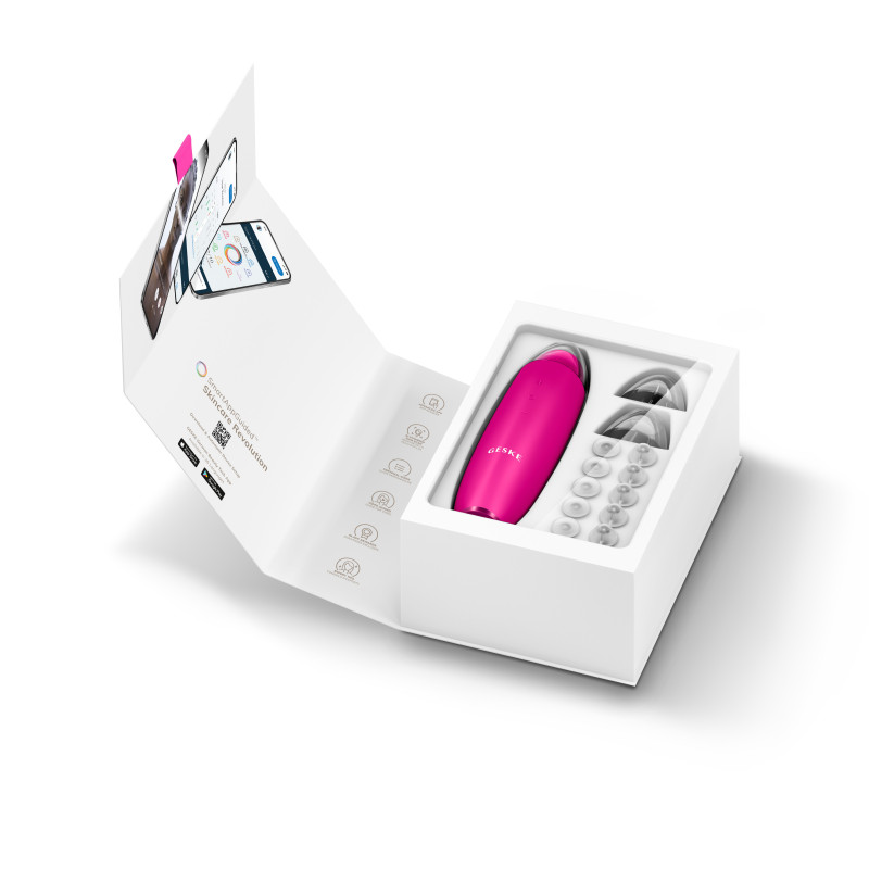 Мікродермабразійний пристрій для видалення чорних цяток GESKE MicroDermabrasion Blackhead Remover 7 в 1 magenta