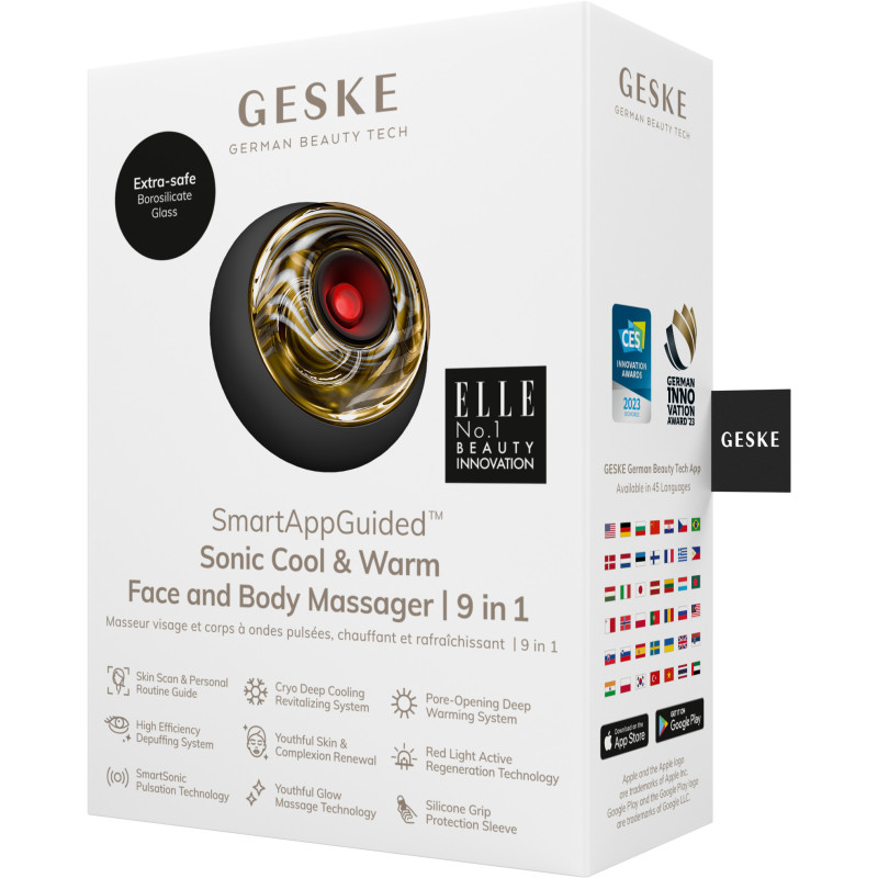 Масажер для обличчя та тіла GESKE Sonic Cool&Warm Face and Body Massager 9 в 1 gray