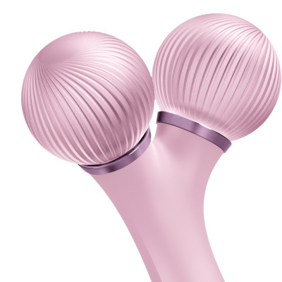 Електронний ультразвуковий ролик для обличчя GESKE Sonic Facial Roller 4 в 1 pink
