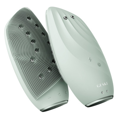 Очищувальна щітка для обличчя GESKE Sonic Thermo Facial Brush&Face-Lifter green