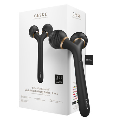 Електронний ультразвуковий ролик для обличчя та тіла GESKE Sonic Facial&Body Roller gray
