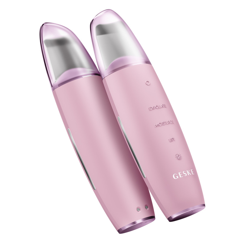 Мікрострумовий скрабер для шкіри та усунення чорних точок GESKE MicroCurrent Skin Scrubber&Blackhead Remover pink