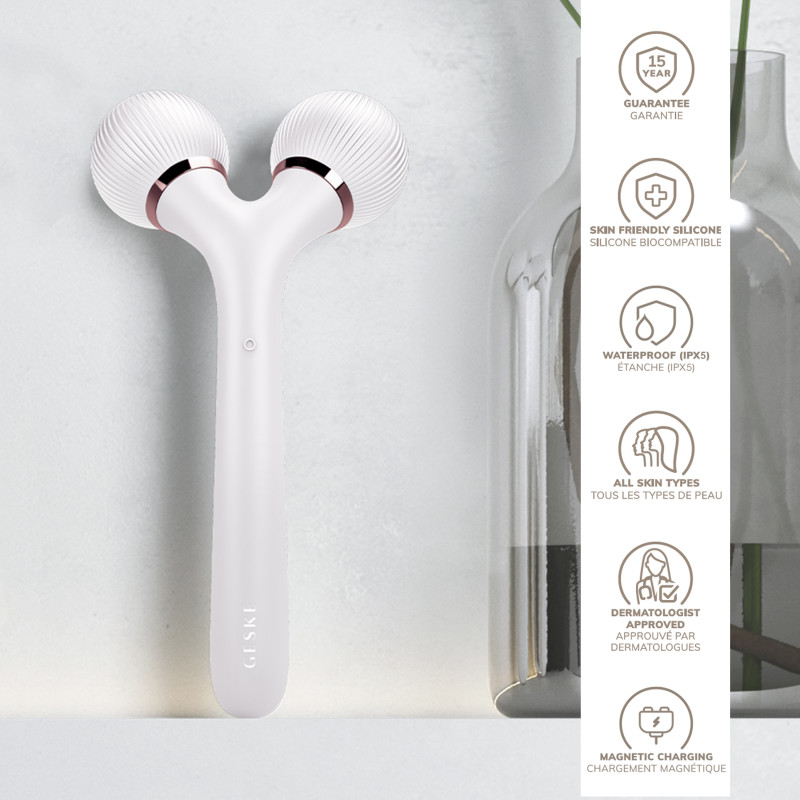 Електронний ультразвуковий ролик для обличчя та тіла GESKE Sonic Facial&Body Roller starlight