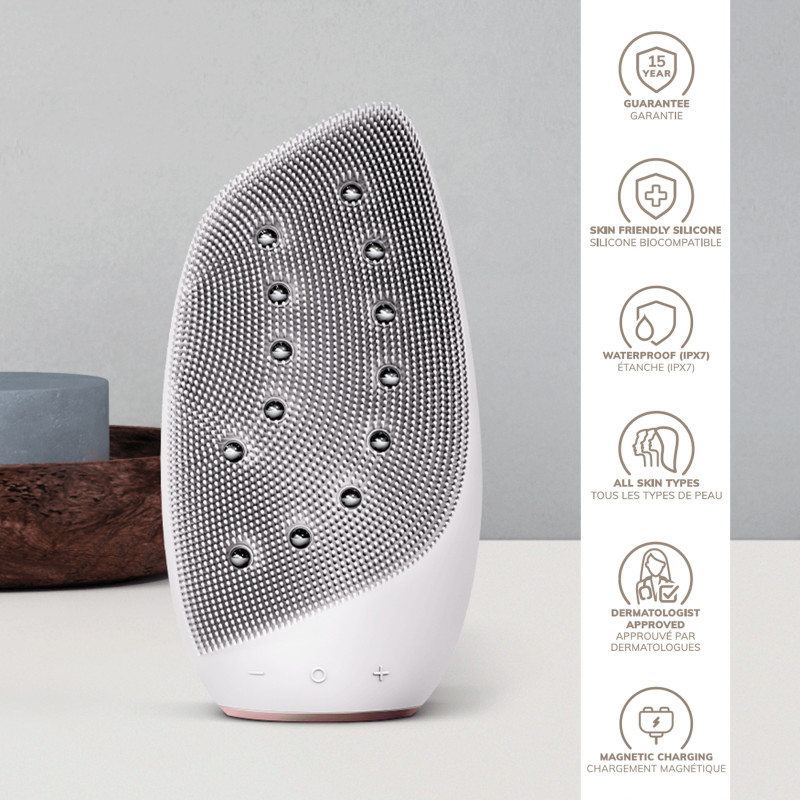 Очищувальна щітка для обличчя GESKE Sonic Thermo Facial Brush&Face-Lifter starlight