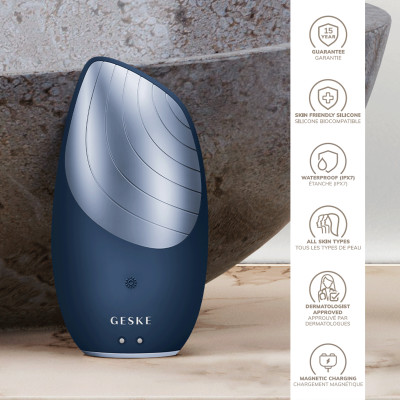 Електронна звукова термощітка для обличчя GESKE Sonic Thermo Facial Brush 6 в 1 midnight