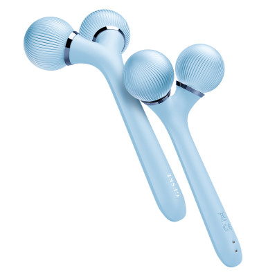 Електронний ультразвуковий ролик для обличчя та тіла GESKE Sonic Facial&Body Roller aquamarine