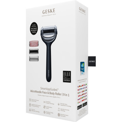 Ролер для голкової мезотерапії обличчя та тіла GESKE MicroNeedle Face&Body Roller black