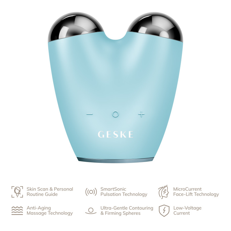 Мікрострумовий підтягувач обличчя GESKE MicroCurrent Face-Lifter turquoise