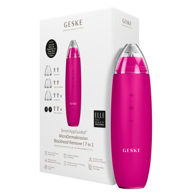 Мікродермабразійний пристрій для видалення чорних цяток GESKE MicroDermabrasion Blackhead Remover 7 в 1 magenta