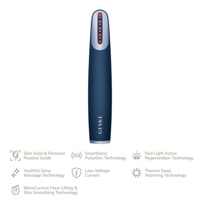 Пристрій для зміцнення і тонізації шкіри обличчя GESKE Skin Firming Wand 7 в 1 midnight