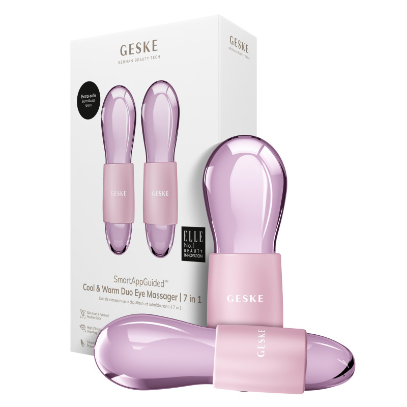 Подвійний масажер для очей GESKE Cool&Warm Duo Eye Massager 7 в 1 pink