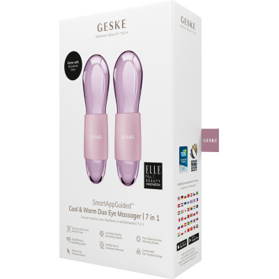 Подвійний масажер для очей GESKE Cool&Warm Duo Eye Massager 7 в 1 pink