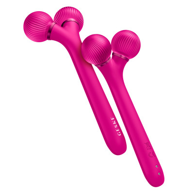 Електронний ультразвуковий ролик для обличчя GESKE Sonic Facial Roller 4 в 1 magenta