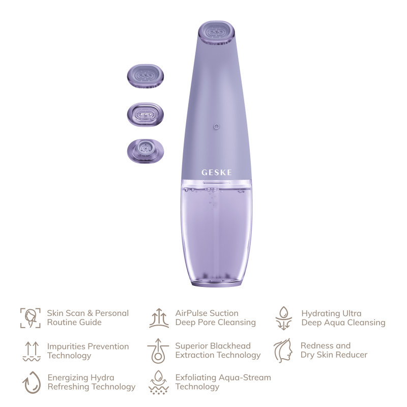 Очищуючий засіб для обличчя GESKE Aqua-Stream Face Cleanser 8 в 1 purple