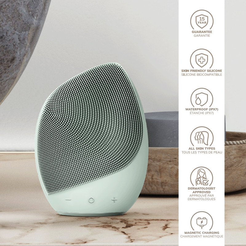 Електронна ультразвукова щітка для обличчя GESKE Sonic Facial Brush 5 в 1 green