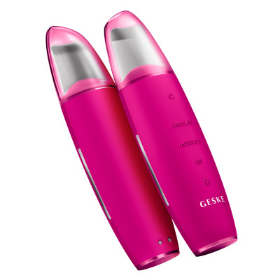Мікрострумовий скрабер для шкіри та усунення чорних точок GESKE MicroCurrent Skin Scrubber&Blackhead Remover magenta