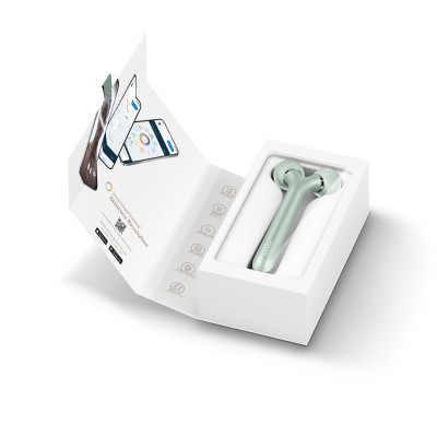 Електронний ультразвуковий ролик для обличчя GESKE Sonic Facial Roller 4 в 1 green