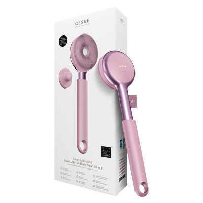 Звукова світлодіодна щітка для всього тіла GESKE Sonic LED Full-Body Brush&Intensive Exfoliator pink