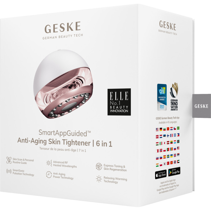Масажер для підтяжки шкіри обличчя GESKE Anti-aging Skin Tightener 6 в 1 starlight