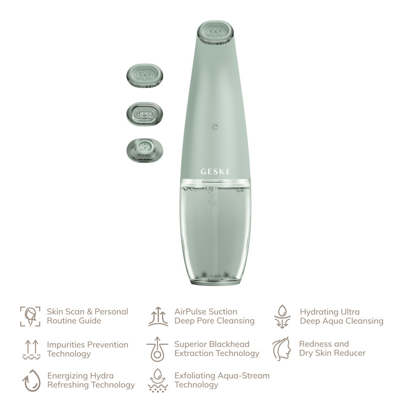 Очищуючий засіб для обличчя GESKE Aqua-Stream Face Cleanser 8 в 1 green