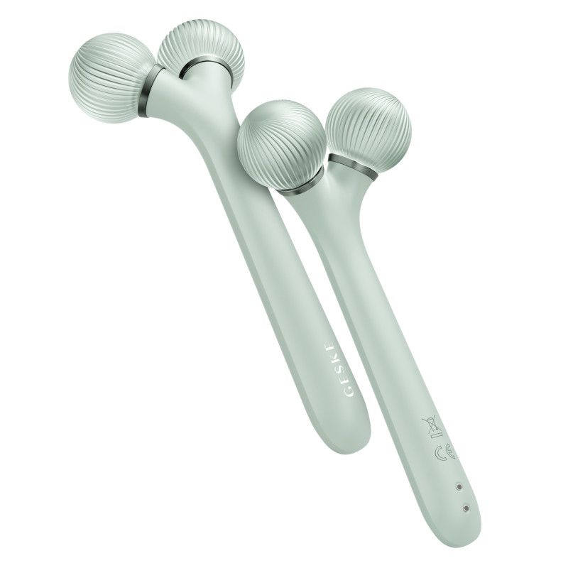 Електронний ультразвуковий ролик для обличчя GESKE Sonic Facial Roller 4 в 1 green