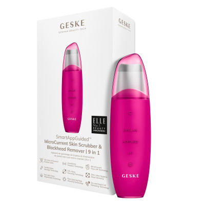 Мікрострумовий скрабер для шкіри та усунення чорних точок GESKE MicroCurrent Skin Scrubber&Blackhead Remover magenta
