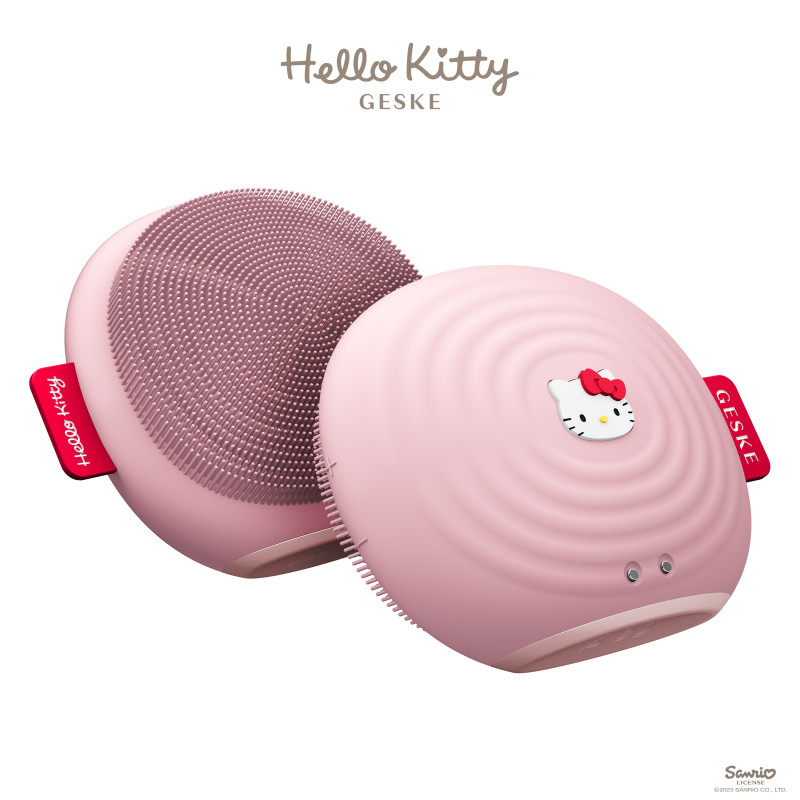 Електронна ультразвукова щітка для обличчя GESKE Sonic Facial Brush by Hello Kitty pink