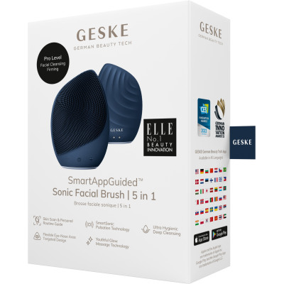 Електронна ультразвукова щітка для обличчя GESKE Sonic Facial Brush 5 в 1 midnight